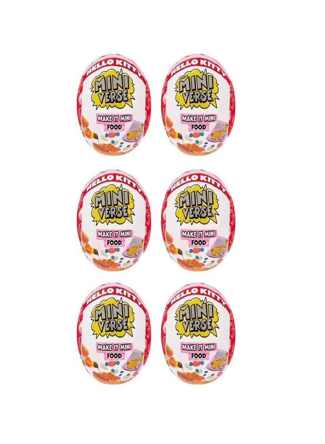 MGA's Miniverse Make It Mini Food Hello Kitty (6 Pack), Mini Collectibles, Sanrio, Mystery Blind Packaging, DIY, Crafts, Resin Play, Replica Food, Novelty, NOT Edible, 8+ - Image 1